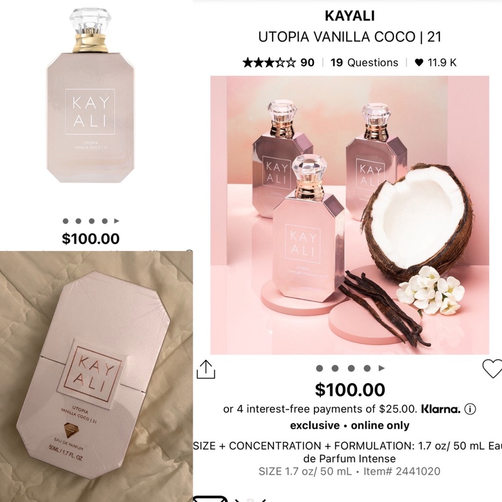 NEW Kayali utopia vanilla coco 21 50ml/ 1.7oz parfum
